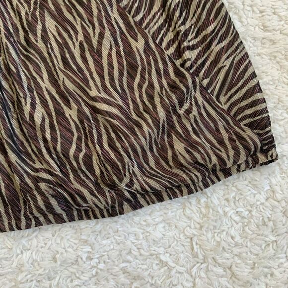 Anthropologie Kasi Shimmer Faux Wrap Sleeveless Blouse - Picture 6 of 7